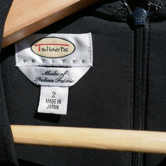 Talbots Petites Black Sheath Dress Wool Blend Career Dress Size 2 LBD - Picture 4 of 8